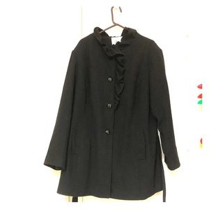 Jacket w/ ruffle detail on neckline